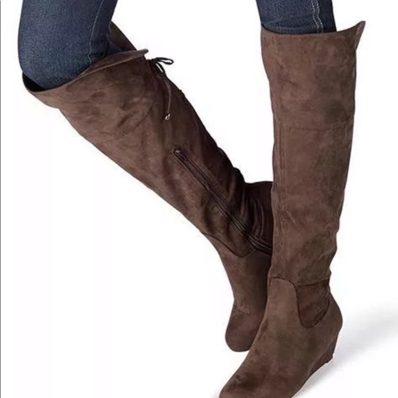 cushion walk knee high boots